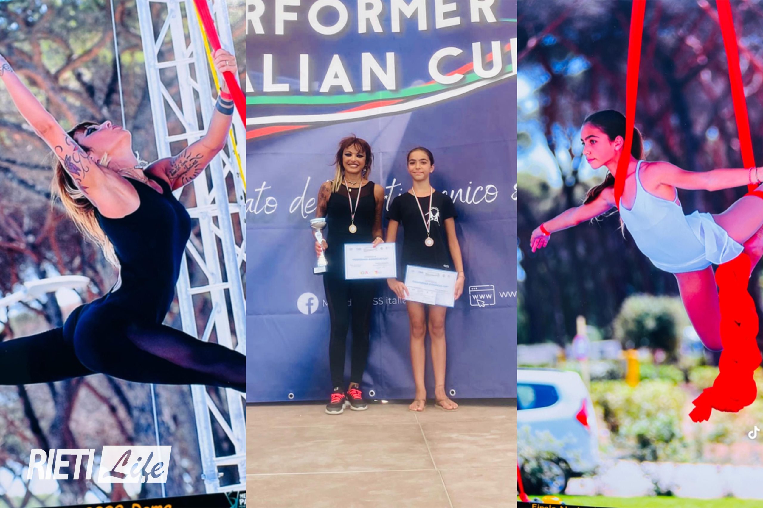 Danza aerea, Barbara Bonanni e Viola Lucci Chiarissi trionfano nella  Performer Italian Cup - Rieti Life